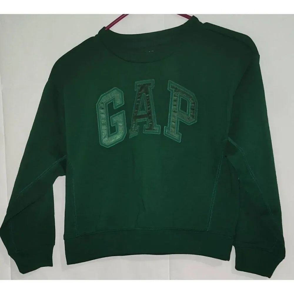 Gap Kids Sweatshirt NWT Crew neck Ivan Green Size Medium (8)
